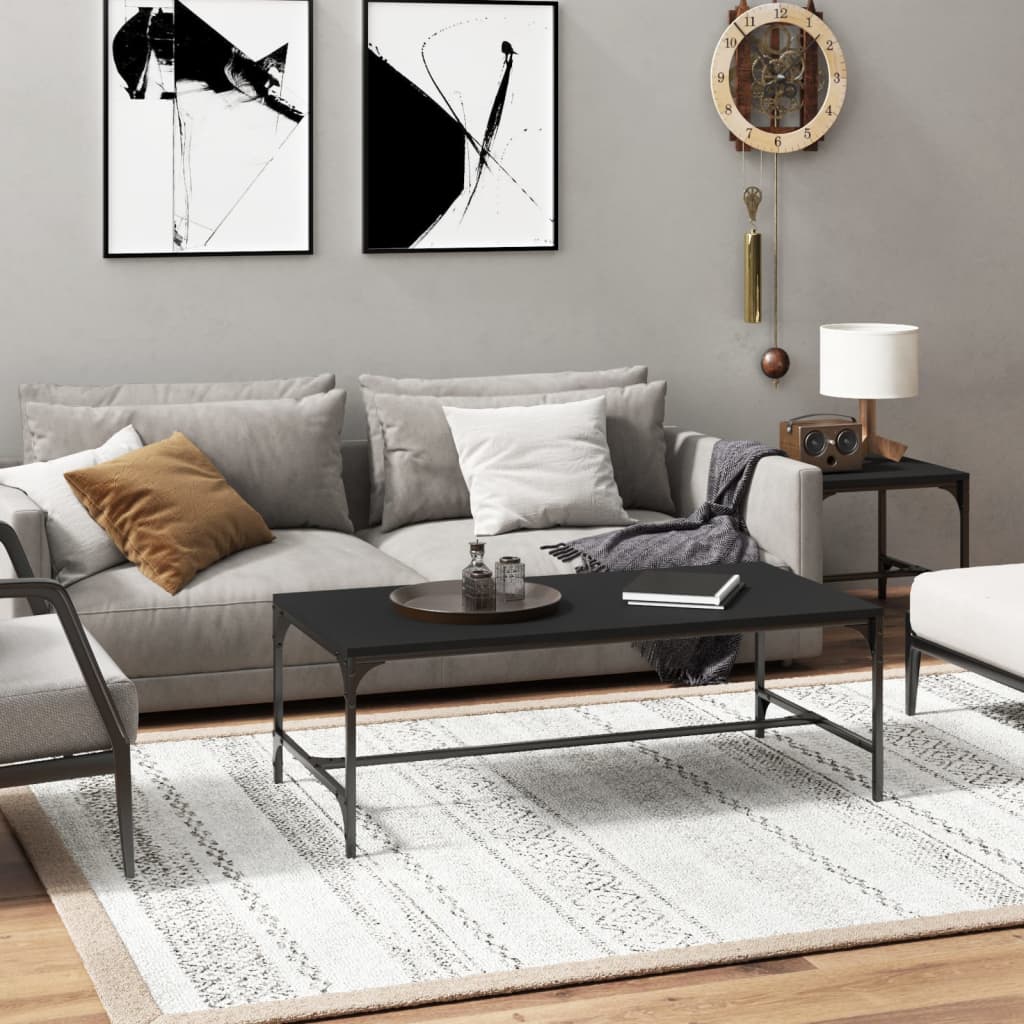 Mesa de centro 100x50x35 cm derivados de madeira preto