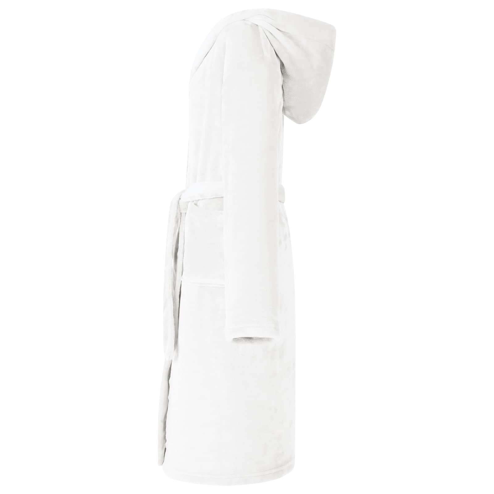 Roupão com capuz branco xxxl flanela
