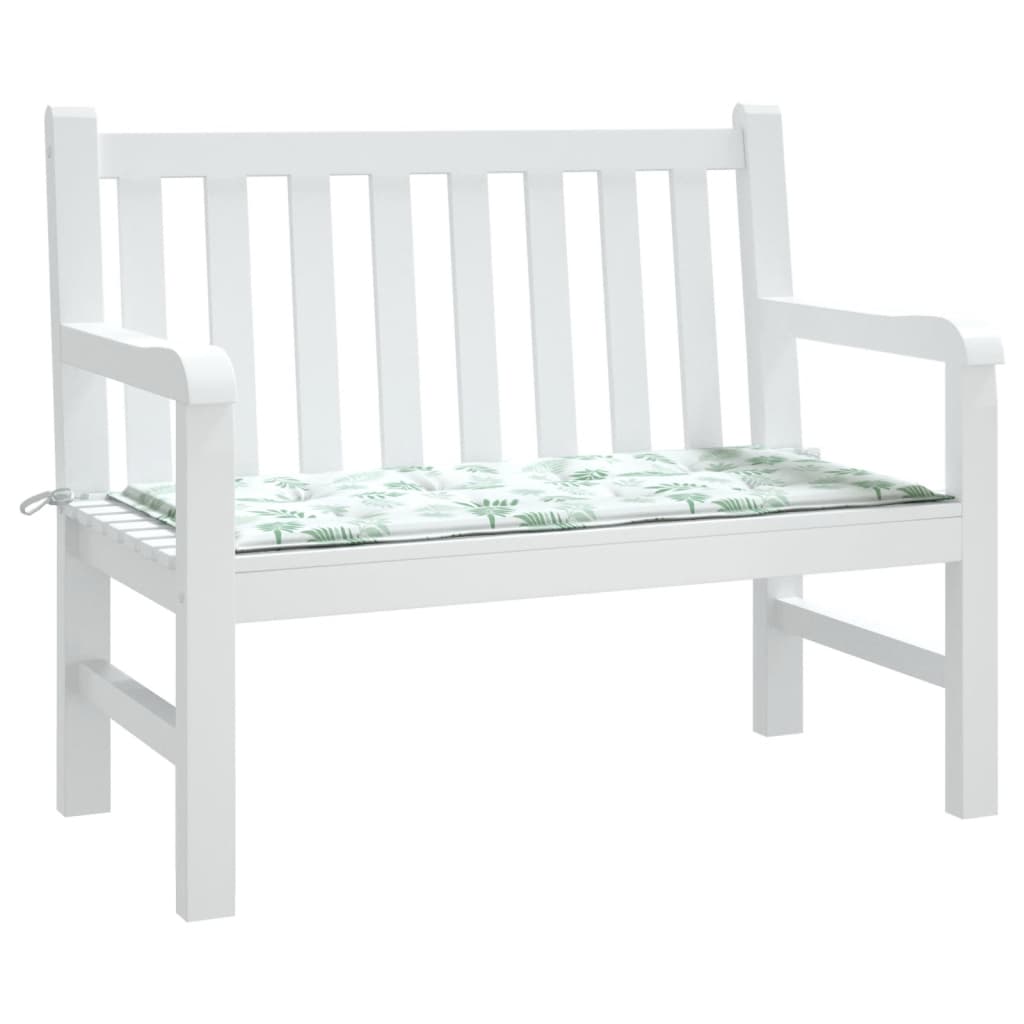 Almofadão banco jardim 100x50x3cm tecido oxford padrão folhas