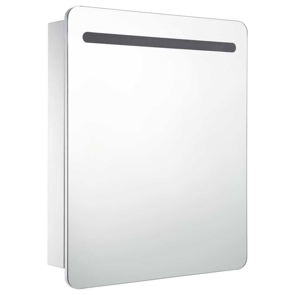 Armário espelhado para casa de banho com LED 68x9x80 cm