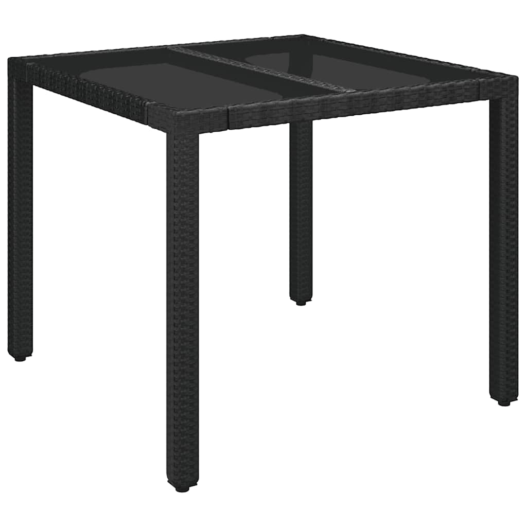 5 Pcs conjunto de jantar p/ jardim c/ almofadões vime PE preto