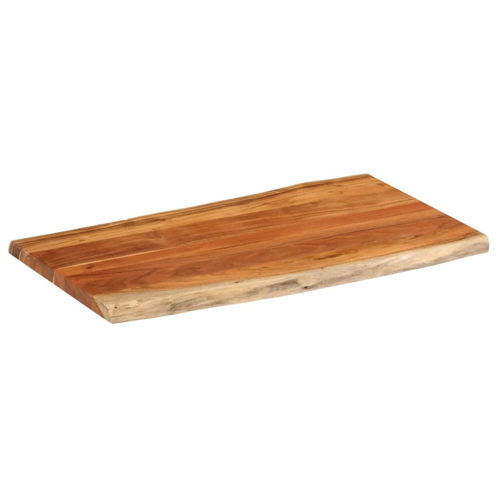 Tampo de mesa retangular borda viva 110x60x2,5 cm acácia maciça