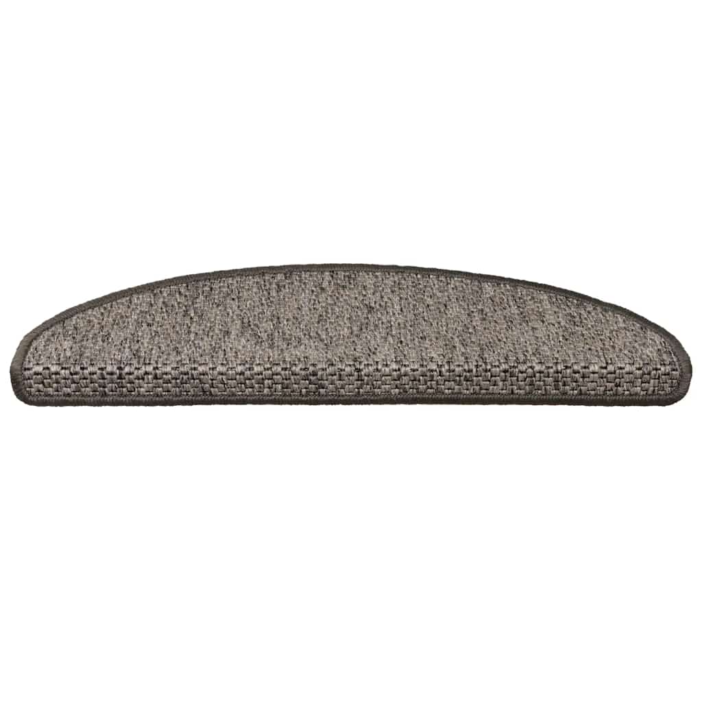 Tapetes escada adesivos aspeto sisal 15 pcs cinzento/bege