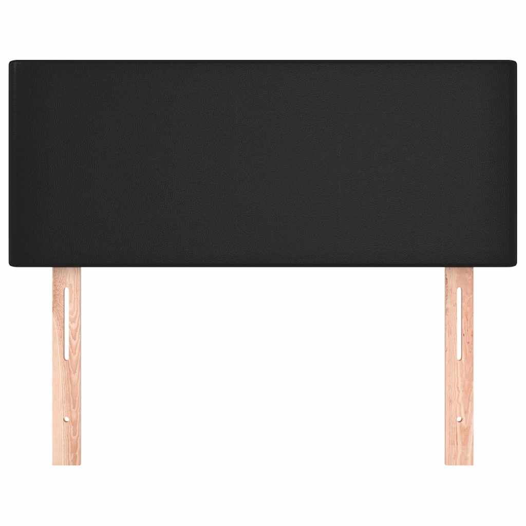 Cabeceira de cama couro artificial 90x5x78/88 cm preto