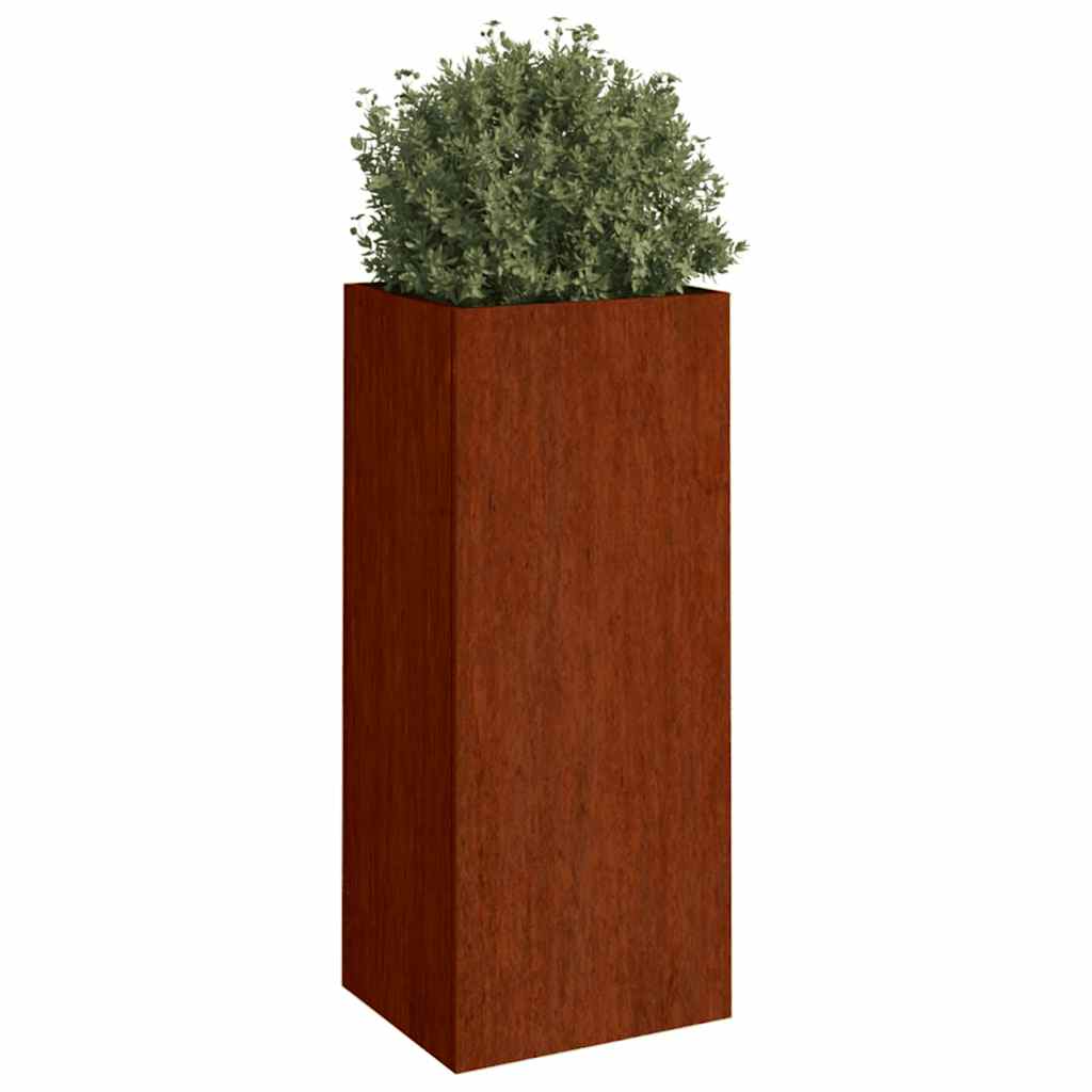 Vaso/floreira 32x29x75 cm aço corten