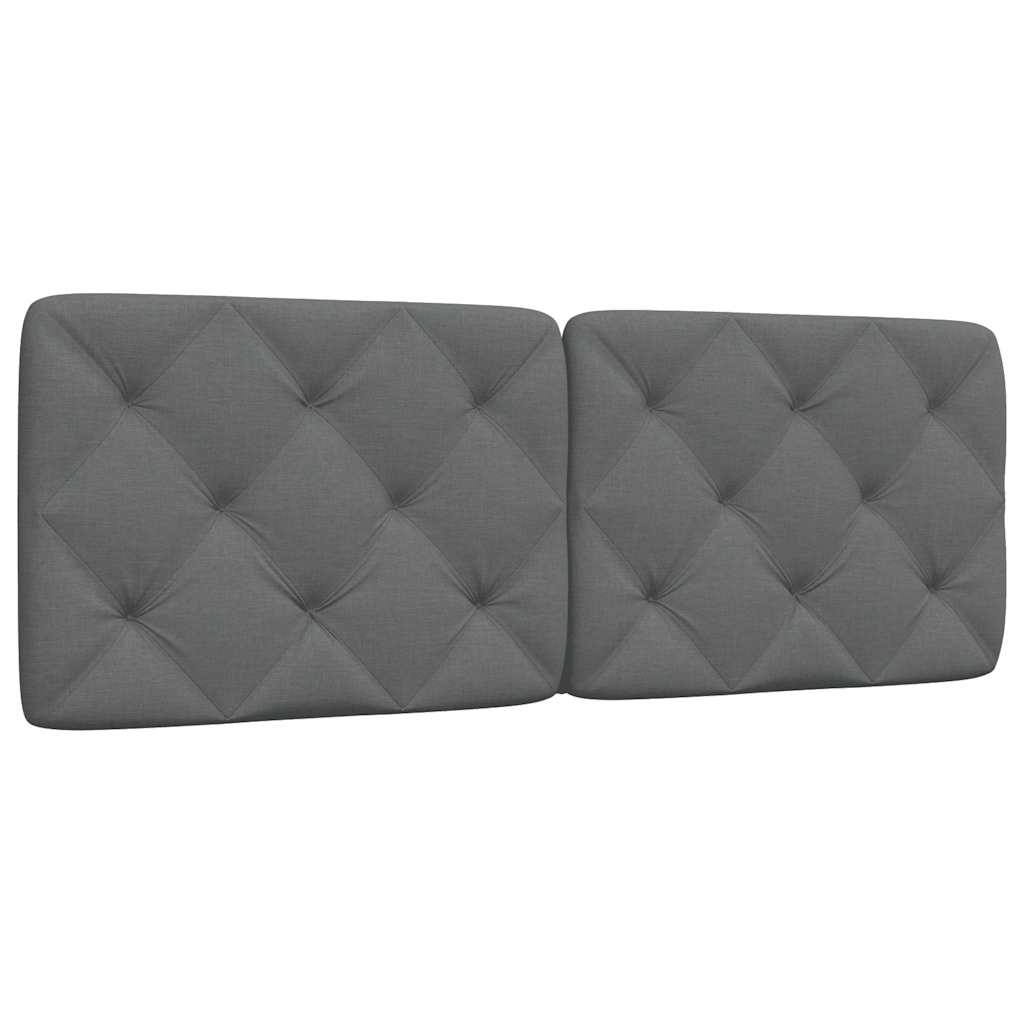 Almofadão de cabeceira 120 cm tecido cinzento-escuro