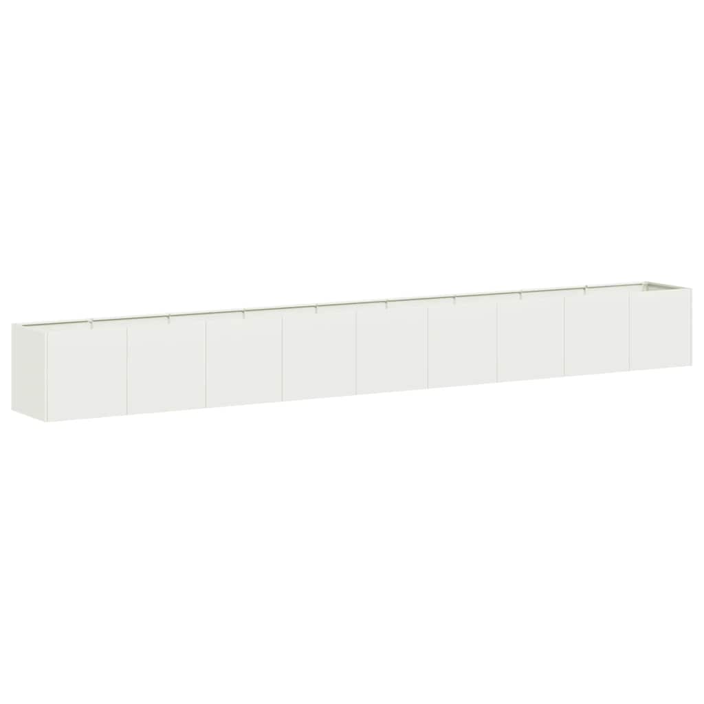 Vaso floreira 360x40x40 cm aço laminado a frio branco