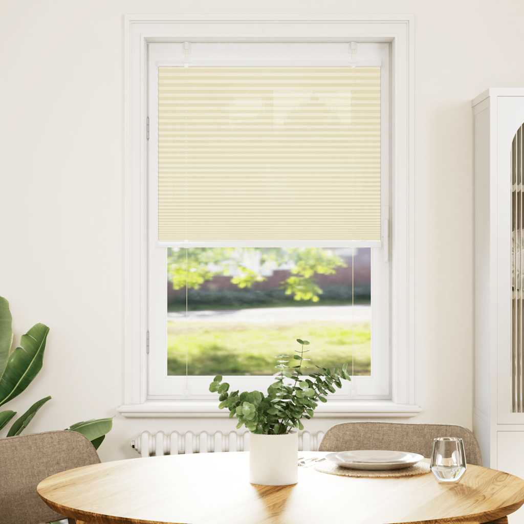 Creme plissada cega 75x150 cm largura tecido 74,4 cm poliéster