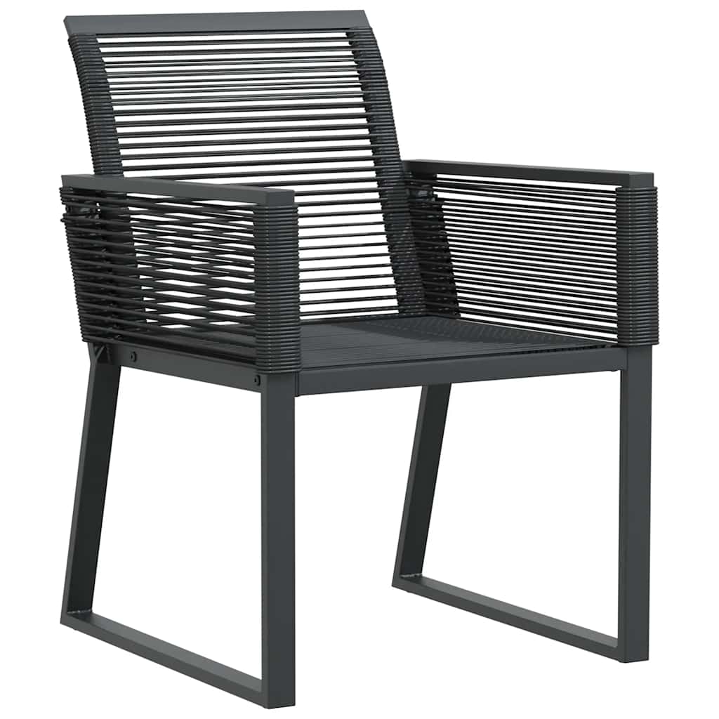 Conjunto 2 cadeiras de jardim, vime, preto
