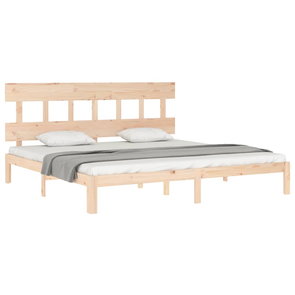 Cama sem colchão 200x200 cm madeira de pinho maciça