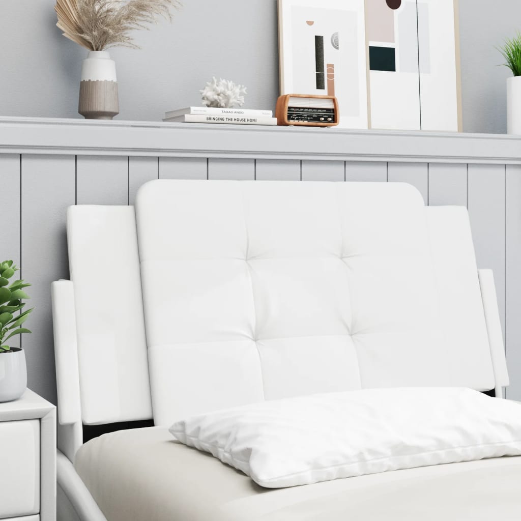 Almofadão de cabeceira zadar 100 cm couro artificial branco