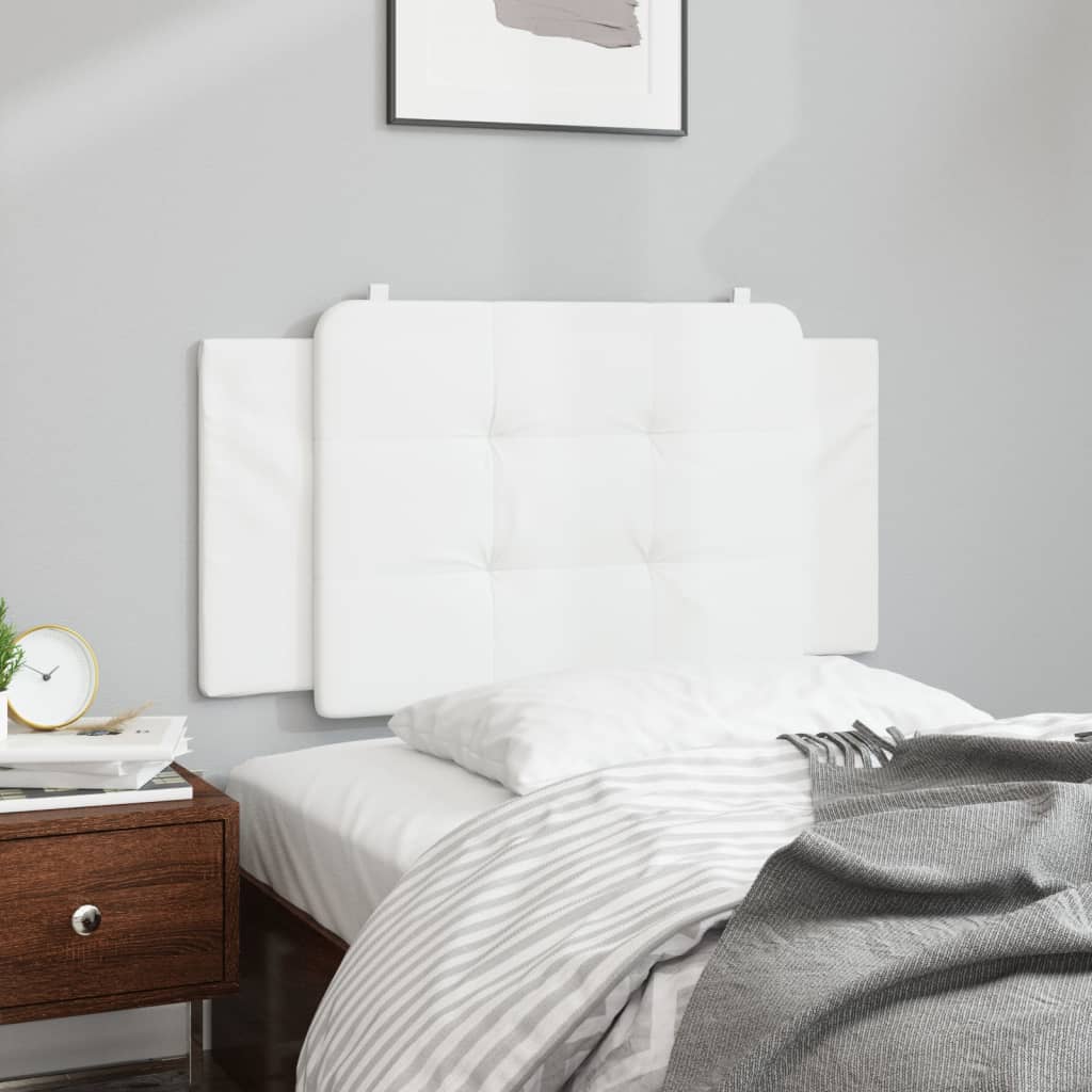 Almofadão de cabeceira zadar 100 cm couro artificial branco