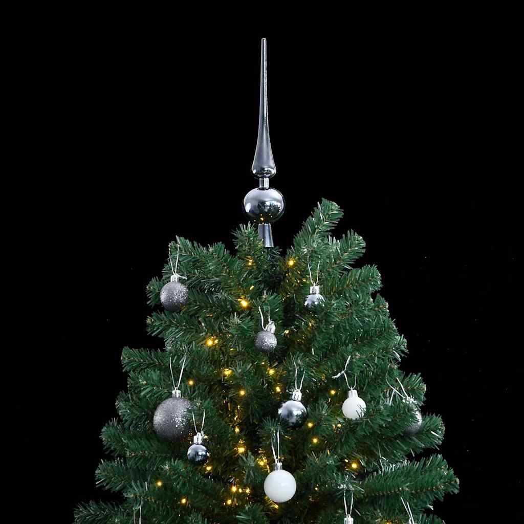 Árvore natal artificial articulada c/ 300 luzes LED+bolas 240cm