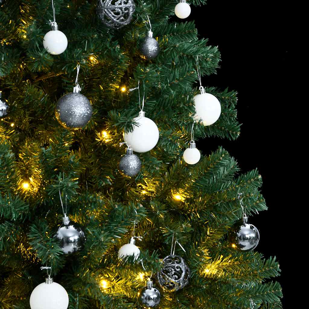 Árvore natal artificial articulada c/ 300 luzes LED+bolas 240cm