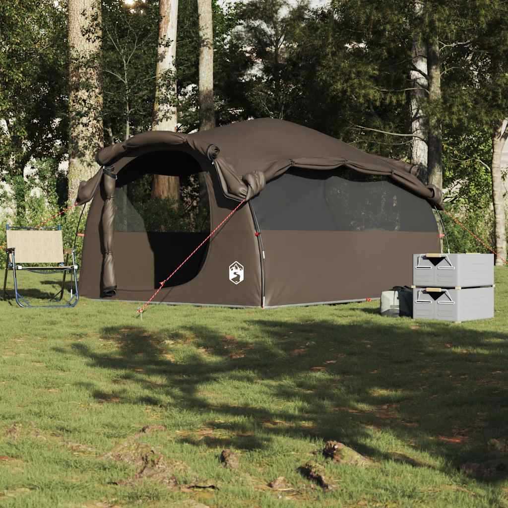 Tenda familiar túnel para 6 pessoas resistente à água castanho
