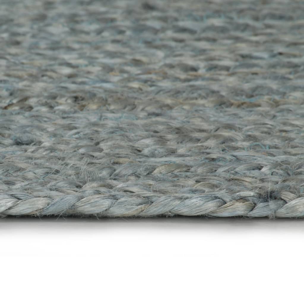 Tapete artesanal em juta redondo 150 cm verde azeitona