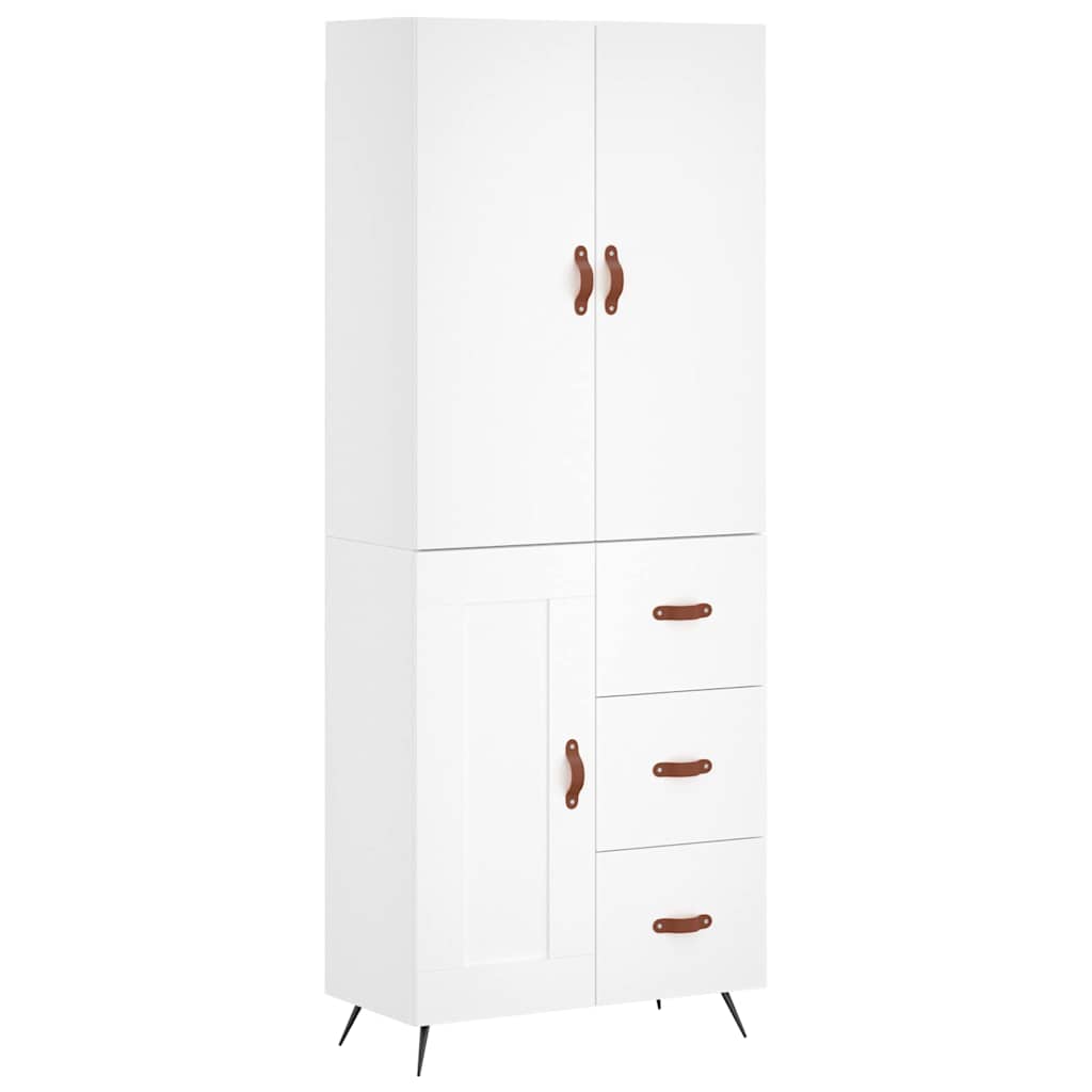 Armário alto 69,5x34x180 cm derivados de madeira branco
