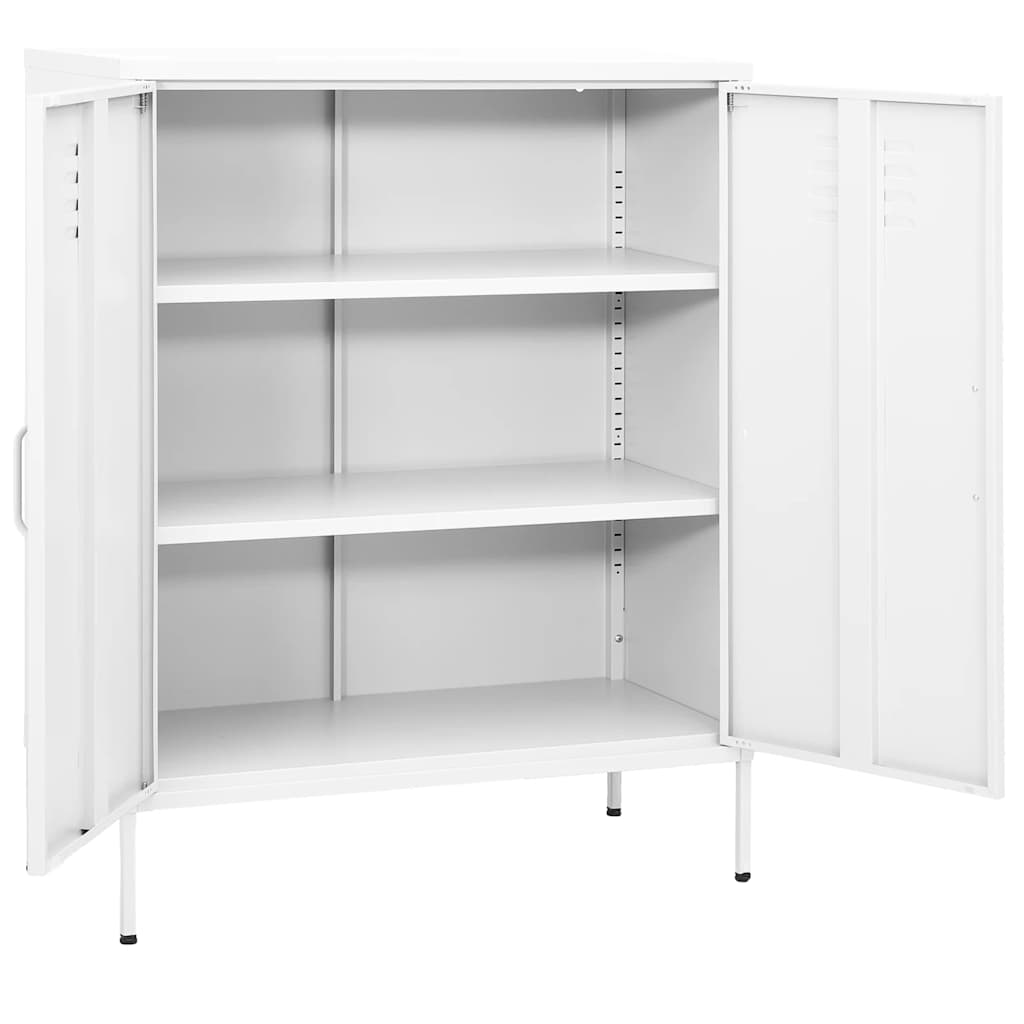 Armário de arrumação aço 80x35x101,5 cm branco