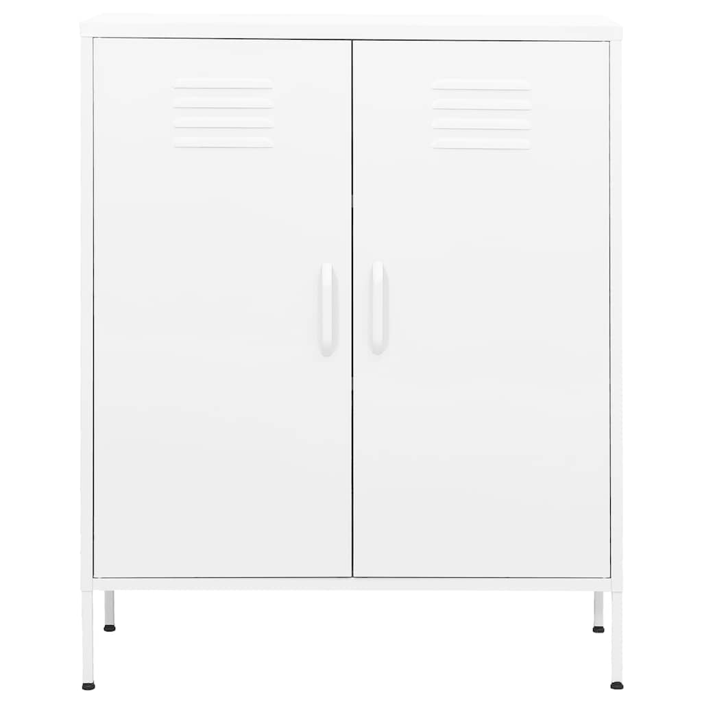 Armário de arrumação aço 80x35x101,5 cm branco