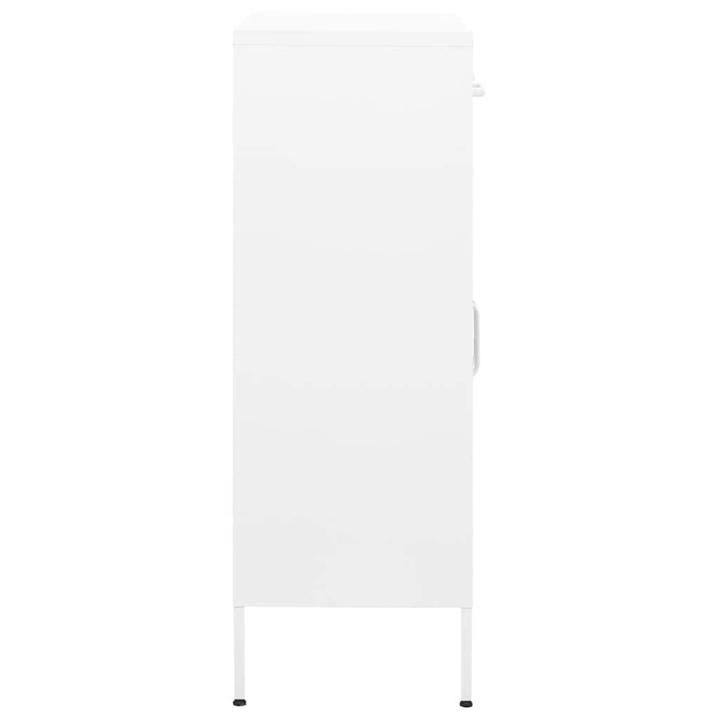 Armário de arrumação aço 80x35x101,5 cm branco