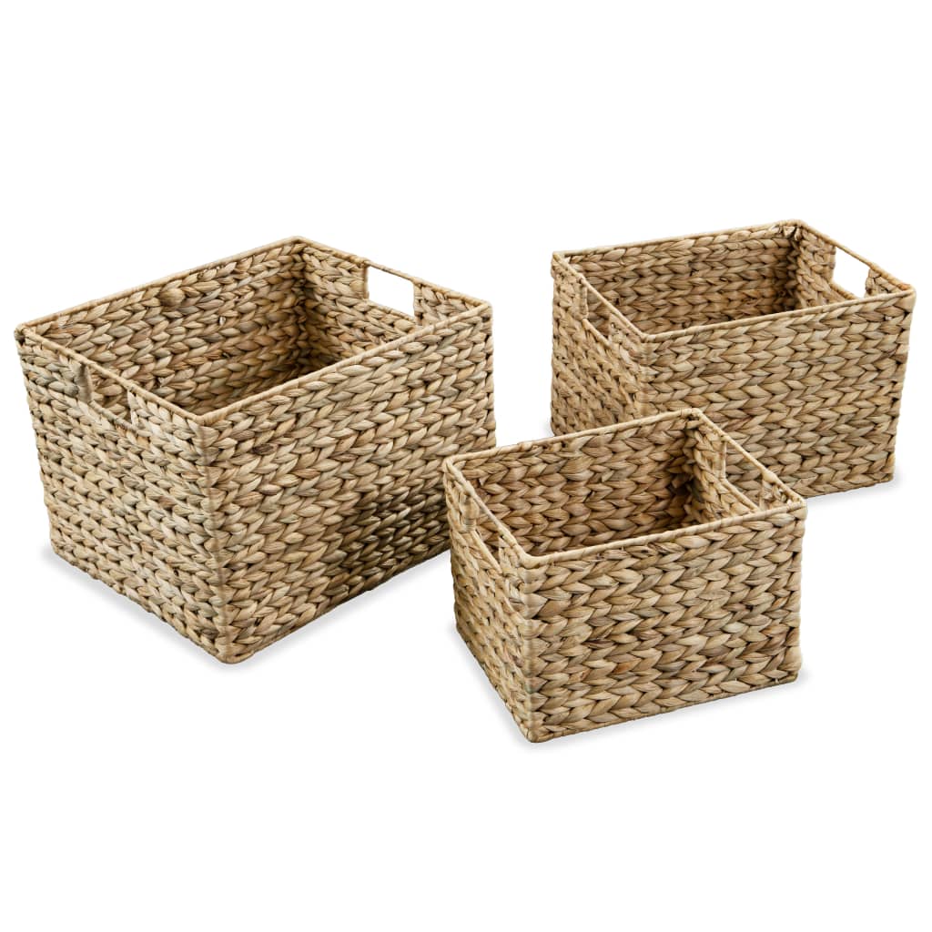 Conjunto cestos de arrumação 3 pcs jacinto de água