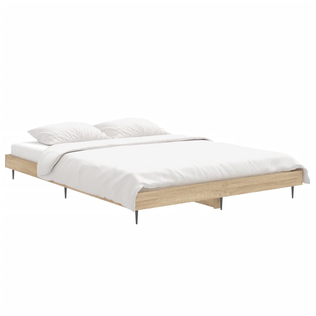 Estrutura cama s/ colchão derivados de madeira carvalho sonoma
