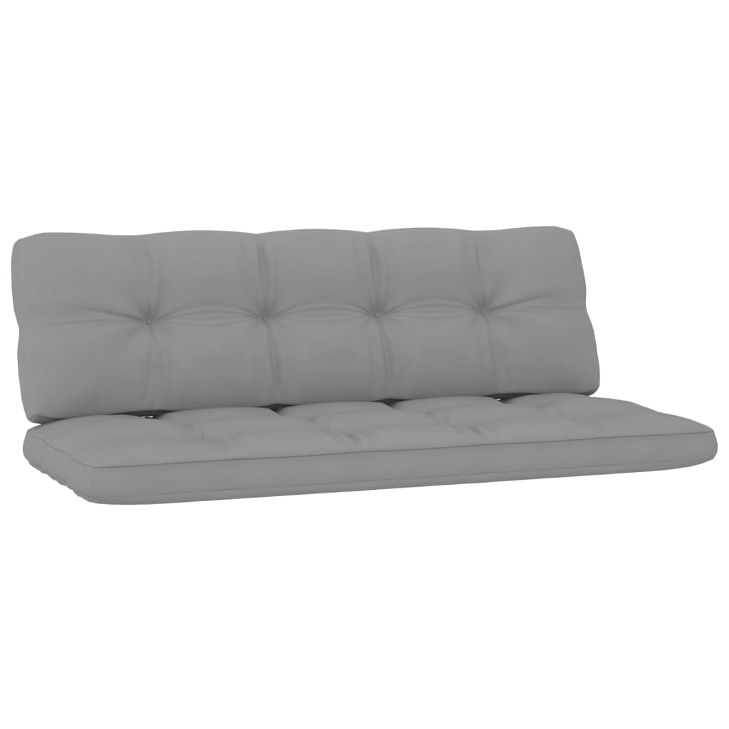 Banco de jardim c/ almofadões cinzentos 179 cm pinho impregnado