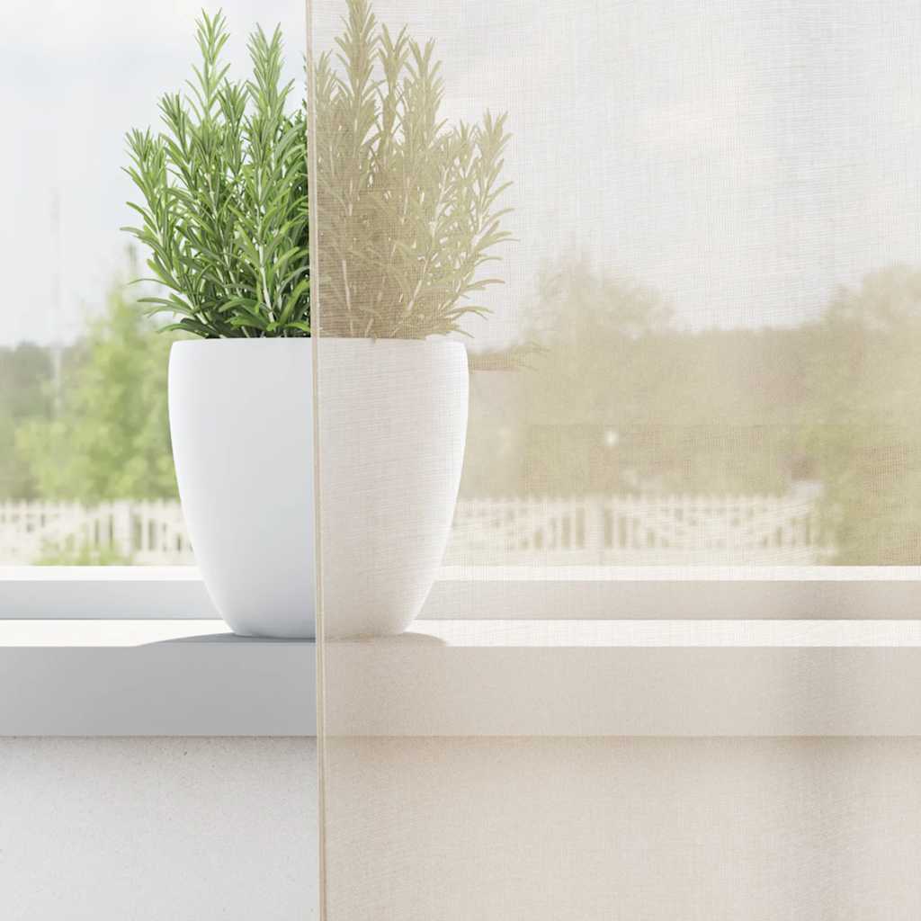 Cortinas de voile com ilhós 2 pcs creme 140x175 cm