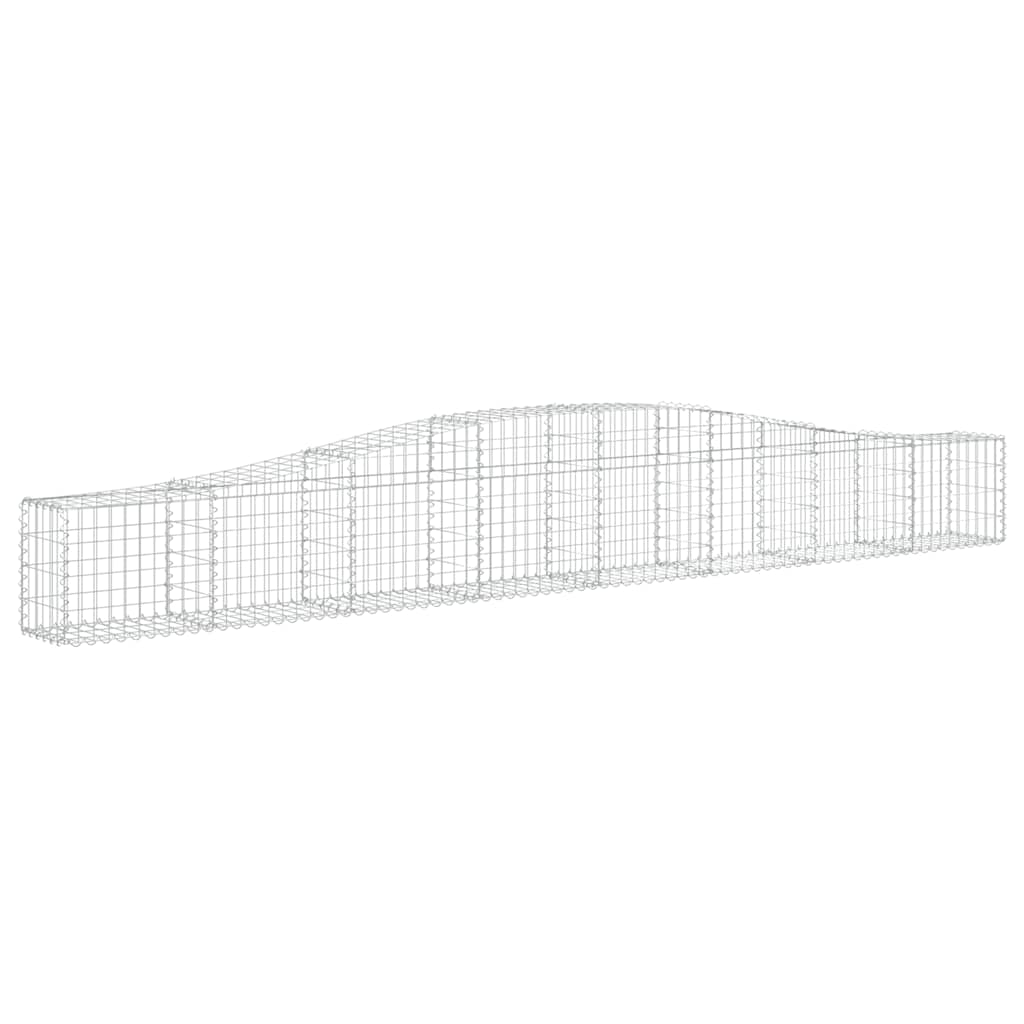 Cestos gabião arqueados 9 pcs 400x30x40/60 cm ferro galvanizado