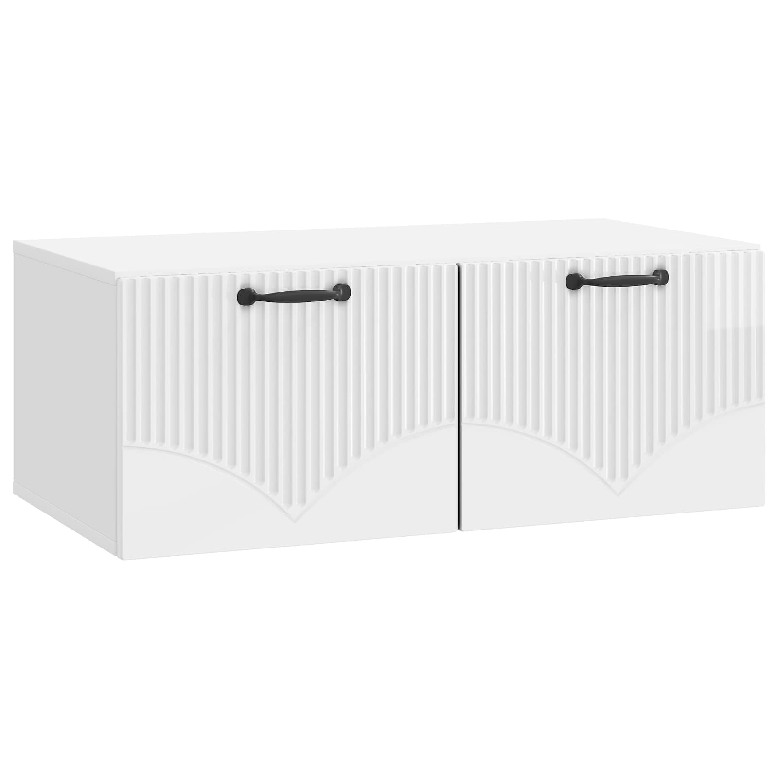 Gabinete de TV de parede branco brilhante 78,5 x 41 x 30 cm