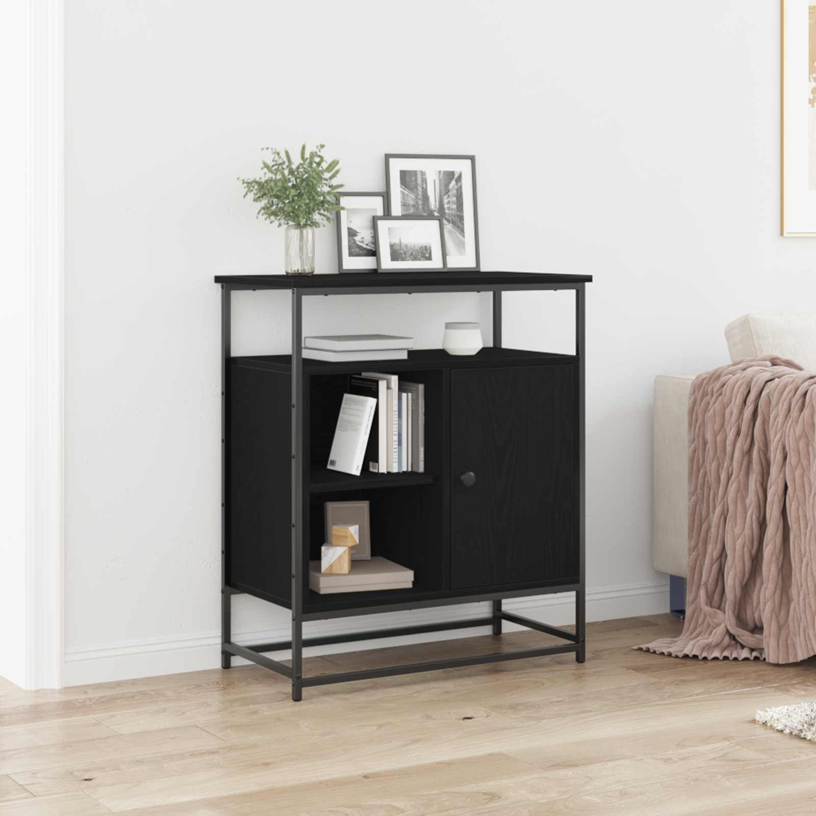 Buffet carvalho preto 69 x 35 x 80 cm derivados de madeira