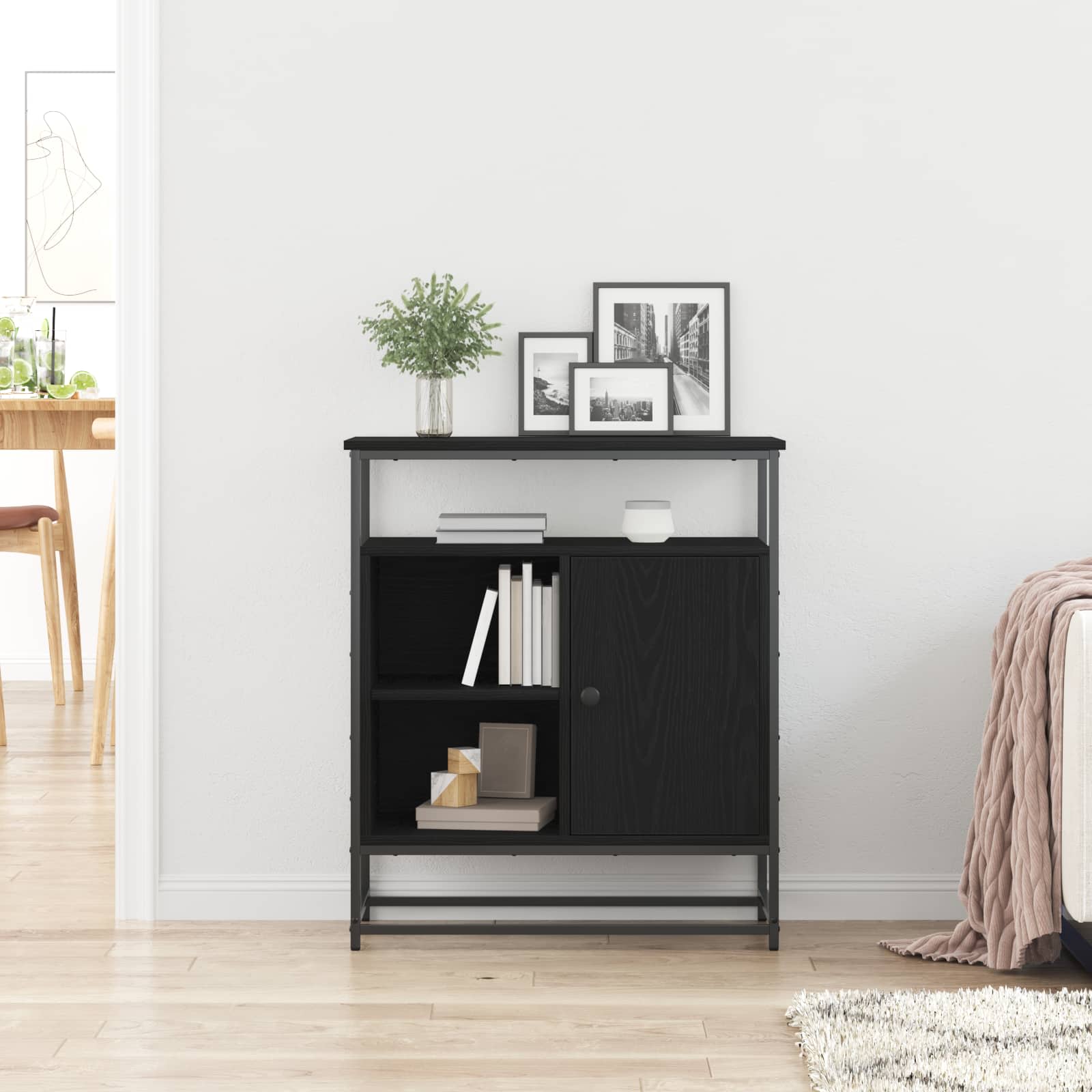 Buffet carvalho preto 69 x 35 x 80 cm derivados de madeira