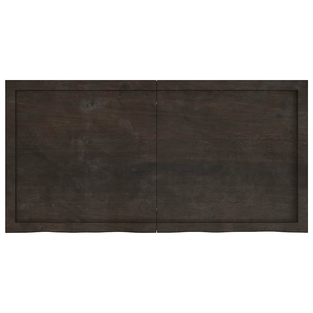 Bancada p/ wc 120x60x(2-4)cm madeira tratada maciça castanho