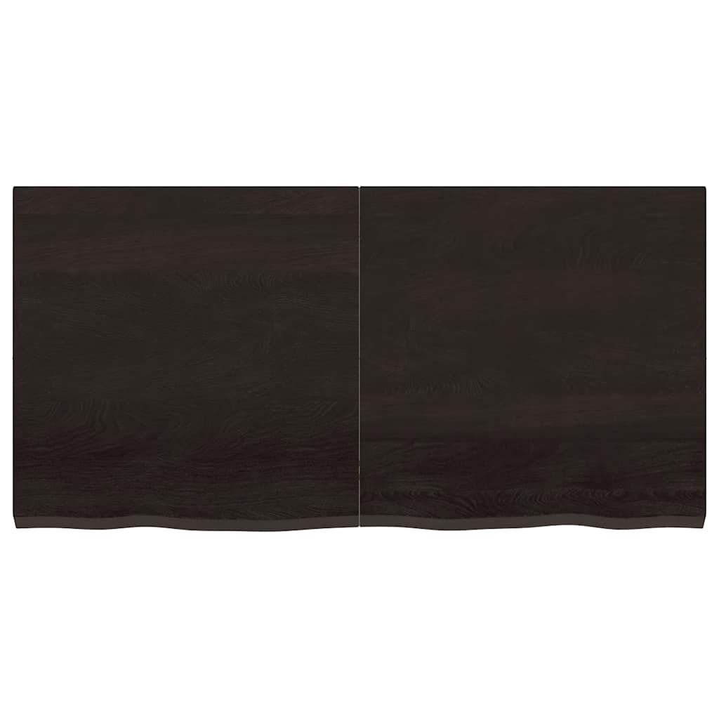 Bancada p/ wc 120x60x(2-4)cm madeira tratada maciça castanho