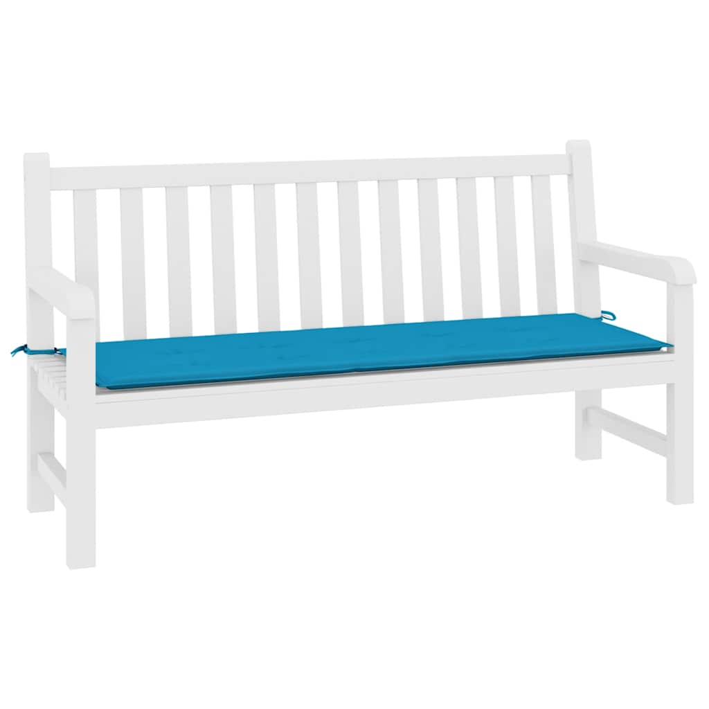 Almofadão p/ banco de jardim 200x50x3 cm tecido azul
