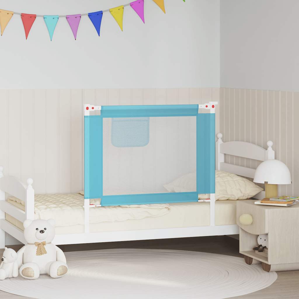 Barra de segurança p/ cama infantil tecido 90x25 cm azul
