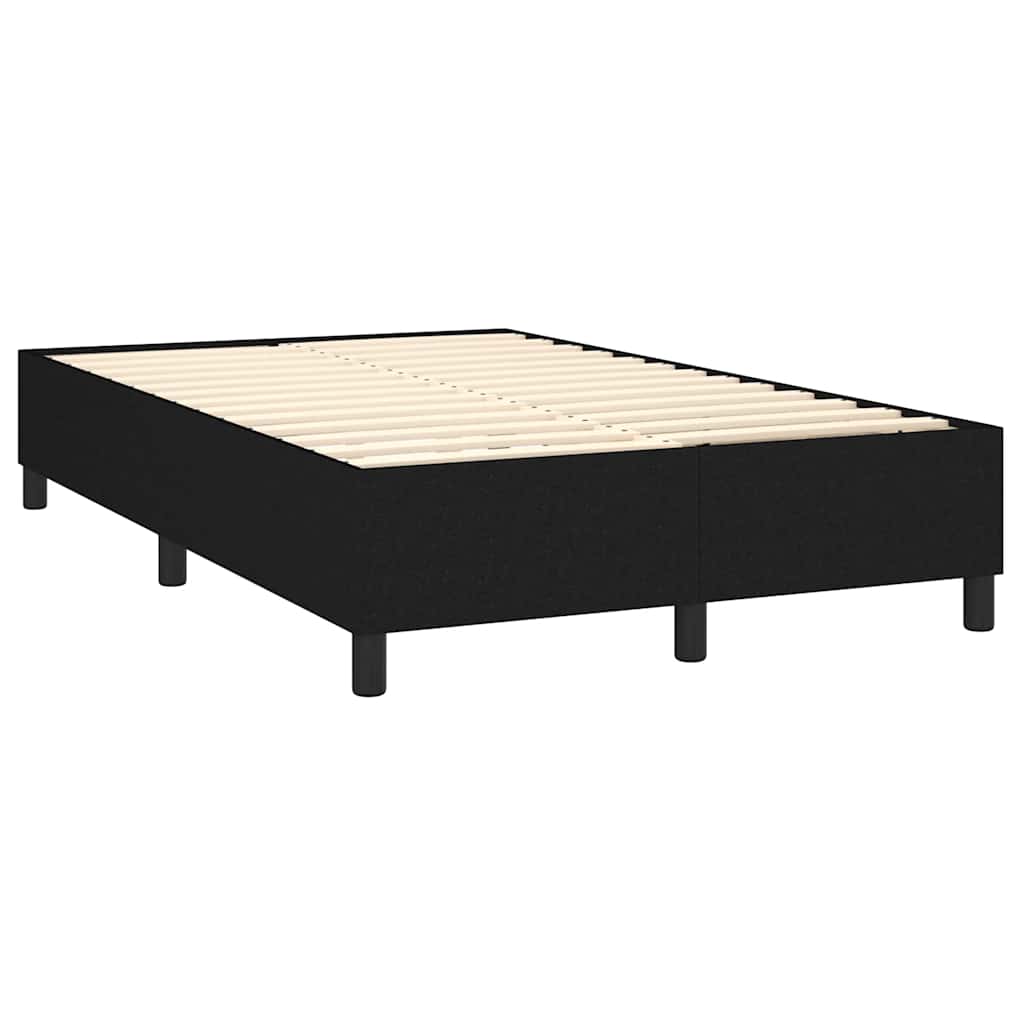 Estrutura de cama com molas 120x200 cm tecido preto