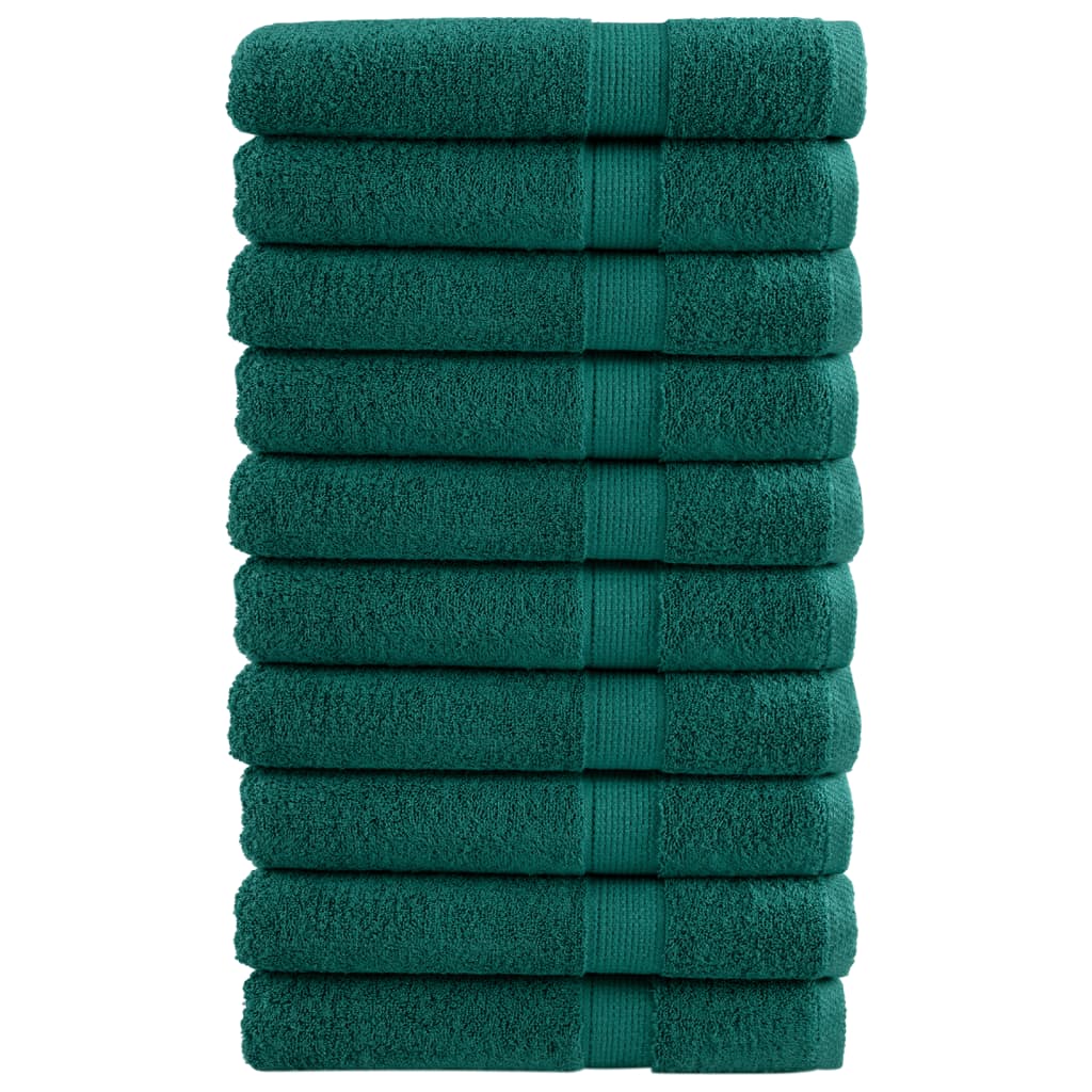 Toalhas de sauna premium solund 10pcs 80x200 cm 600 gsm verde
