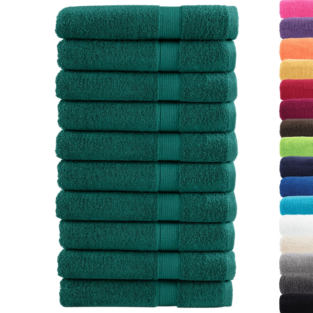 Toalhas de sauna premium solund 10pcs 80x200 cm 600 gsm verde