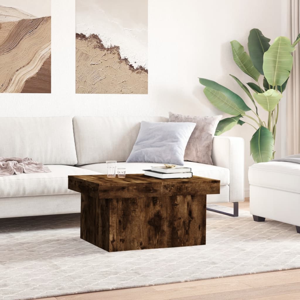 Mesa de centro 80x55x40 cm derivados de madeira carvalho fumado