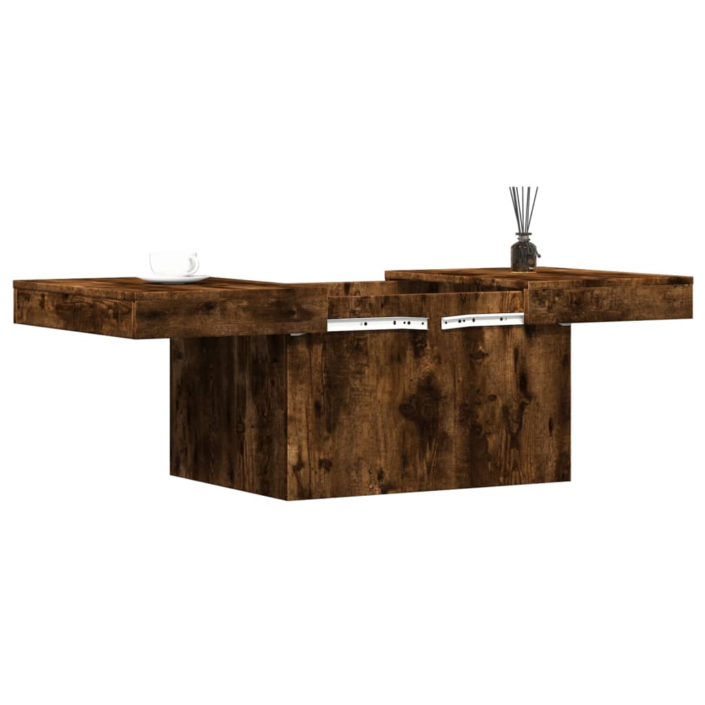 Mesa de centro 80x55x40 cm derivados de madeira carvalho fumado