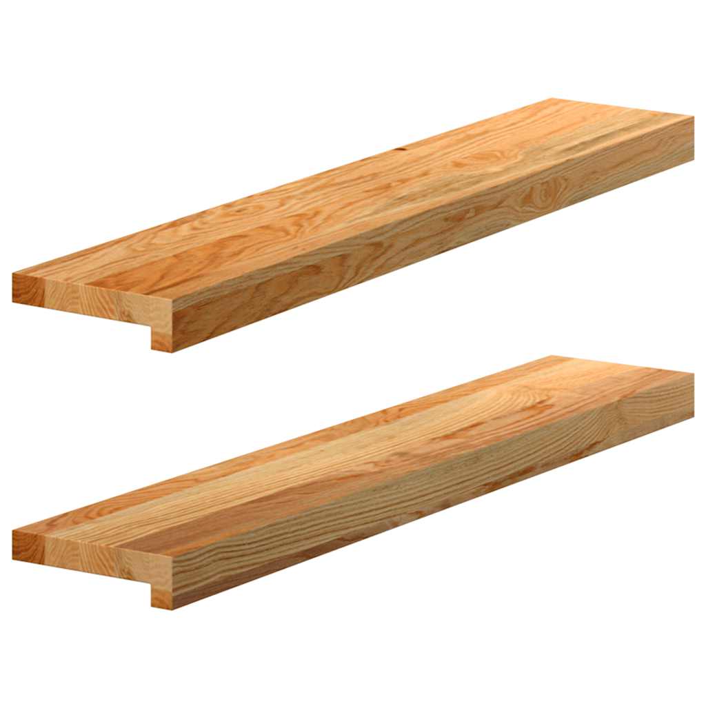 Soleiras da janela 2 pcs 80x15x2 cm carvalho castanho-claro
