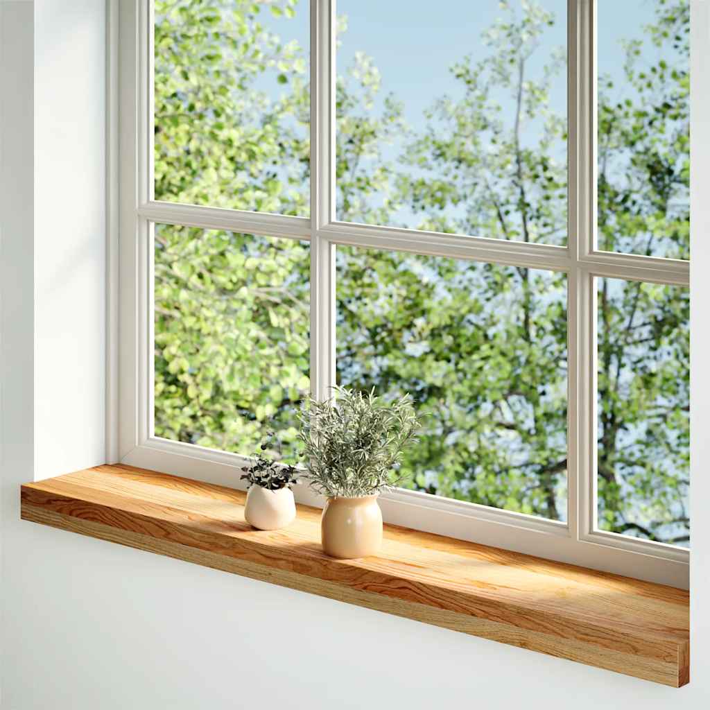 Soleiras da janela 2 pcs 80x15x2 cm carvalho castanho-claro