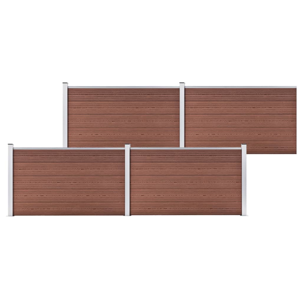 Painel de vedação para jardim 699x106 cm wpc castanho
