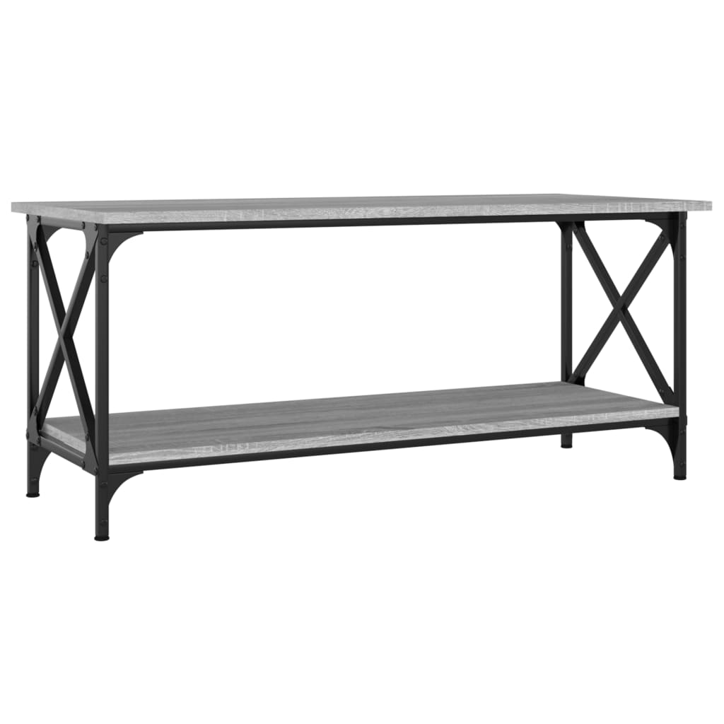 Mesa de centro 100x45x45cm derivados madeira/ferro cinza sonoma