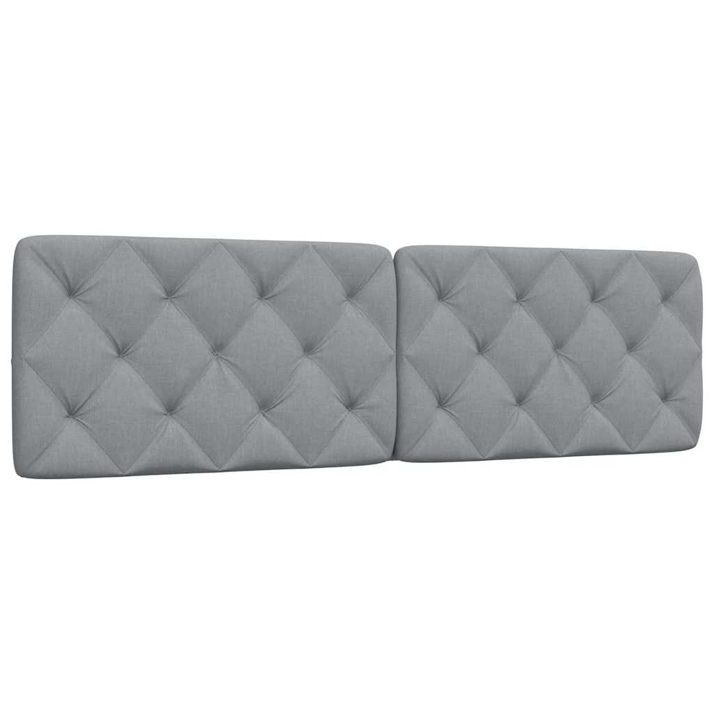 Almofadão de cabeceira 180 cm tecido cinzento-claro