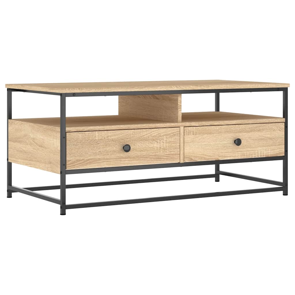 Mesa de centro 100x51x45 cm derivados madeira carvalho sonoma