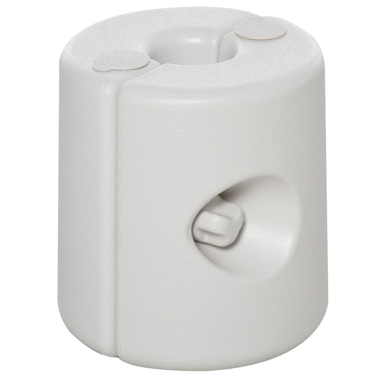 Conjunto de 4 Pesos para Tendas Dobráveis Suportes Enchíveis com 9 kg de Água com Maçanetas de Fixação Ø22/24x25 cm Branco