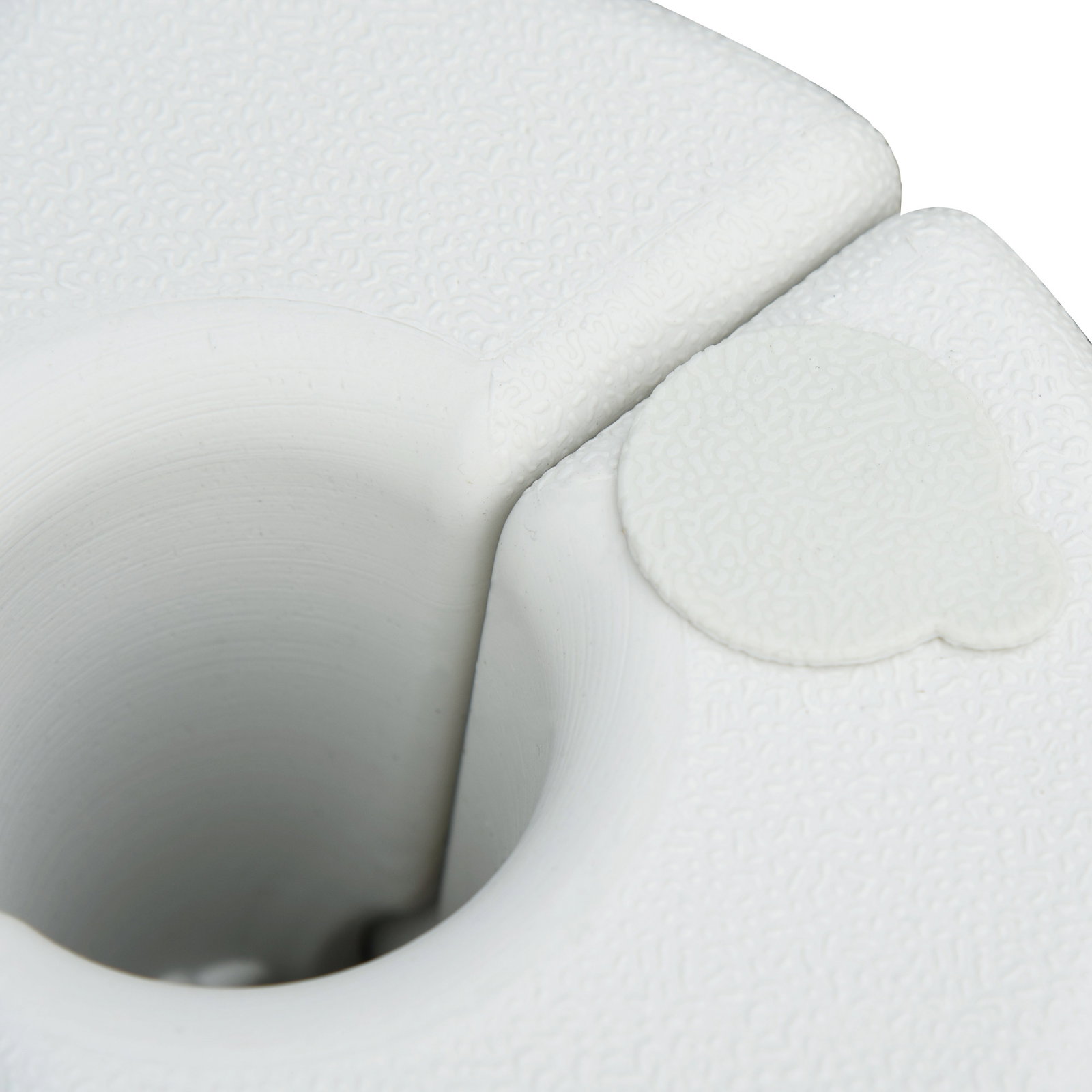 Conjunto de 4 Pesos para Tendas Dobráveis Suportes Enchíveis com 9 kg de Água com Maçanetas de Fixação Ø22/24x25 cm Branco