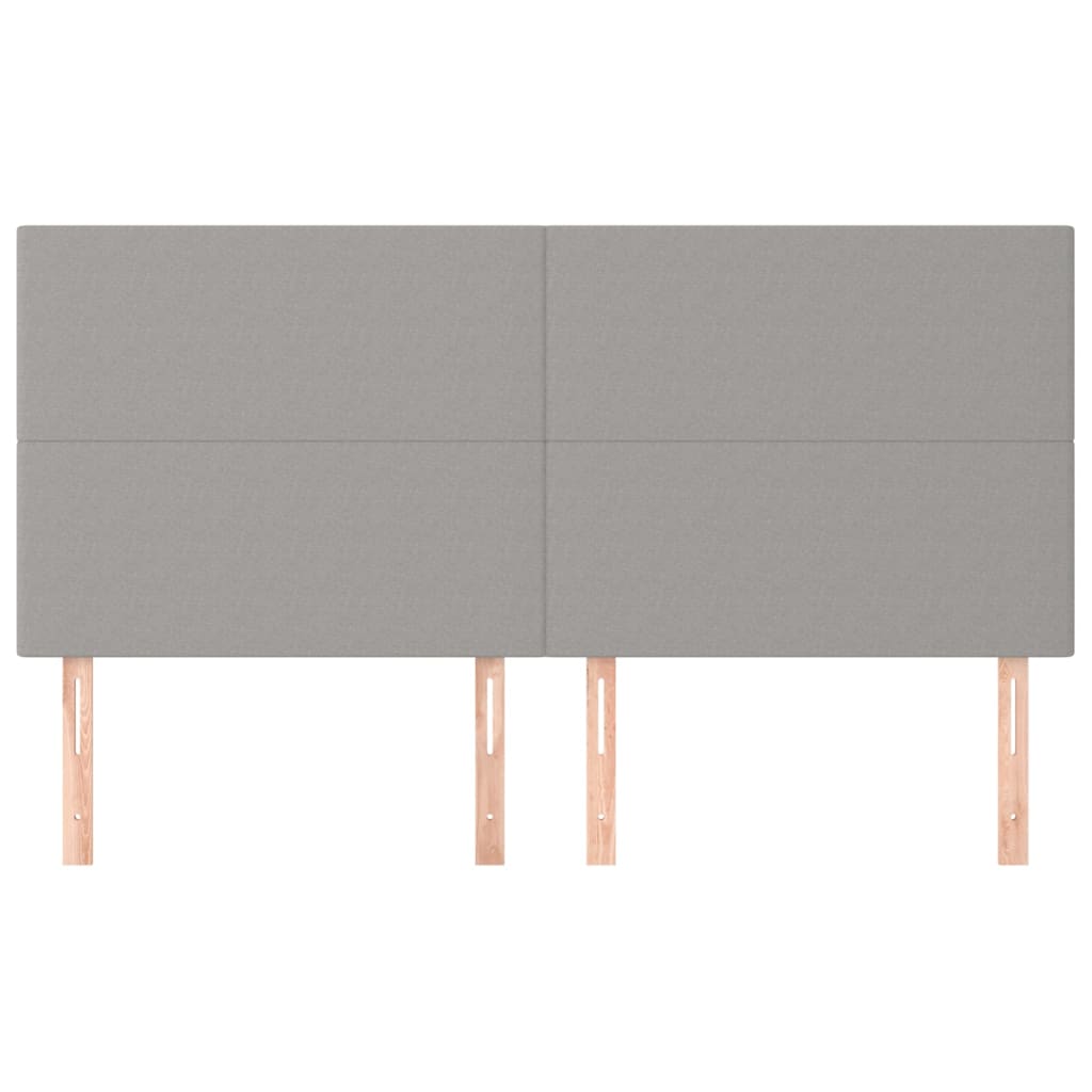 Cabeceira cinza claro 180x5x118/128 cm tecido